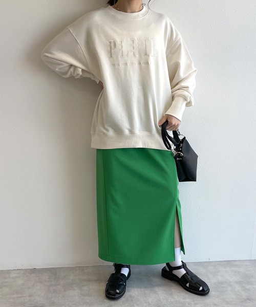 w closet（ダブルクローゼット）の「刺繍入りスウェットプルオーバー（スウェット・レディース・オフホワイト/イエロー/グリーン・FREE）」の5枚目の写真