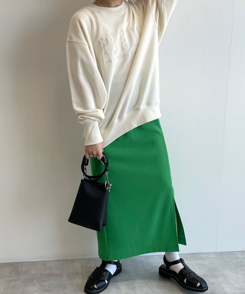 w closet（ダブルクローゼット）の「刺繍入りスウェットプルオーバー（スウェット・レディース・オフホワイト/イエロー/グリーン・FREE）」の8枚目の写真