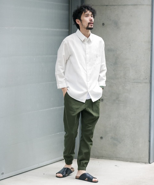 URBAN RESEARCH Sonny Label（アーバンリサーチサニーレーベル）の「リネン七分袖シャツ（シャツ/ブラウス・メンズ・グリーン/ホワイト系その他/ベージュ系その他/ホワイト/ブラウン系その他・MEDIUM/LARGE/SMALL）」の15枚目の写真