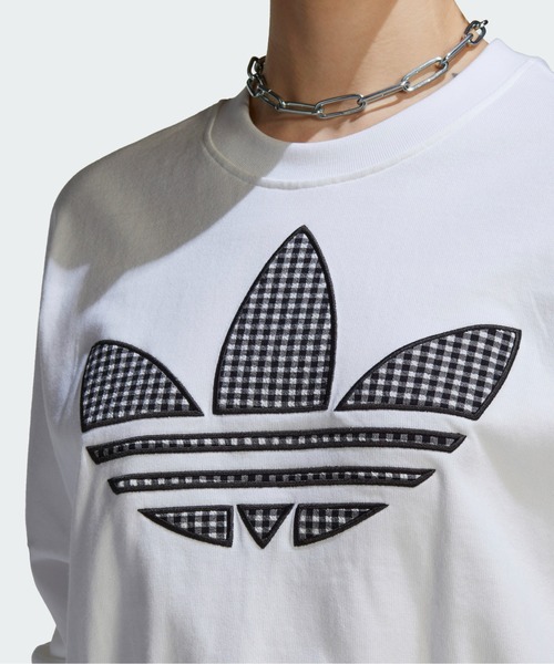 adidas(アディダス)の「トレフォイル アプリケーション ルーズ スウェット / アディダスオリジナルス / トレーナー(スウェット・レディース・ブラック/ホワイト・SMALL/MEDIUM/LARGE/X-LARGE/XX-LARGE/X-SMALL)」の11枚目の写真