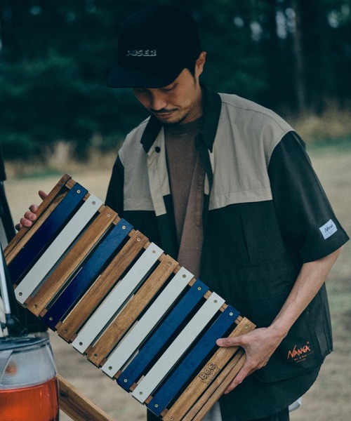 NANGA（ナンガ）の「【NANGA Mt.&Sea】半袖シャツ（シャツ/ブラウス・メンズ・オリーブ/ネイビー・MEDIUM/LARGE）」の2枚目の写真