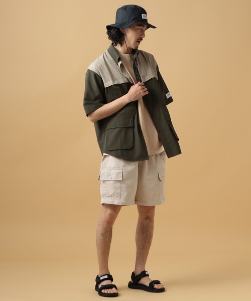 NANGA（ナンガ）の「【NANGA Mt.&Sea】半袖シャツ（シャツ/ブラウス・メンズ・オリーブ/ネイビー・MEDIUM/LARGE）」の3枚目の写真