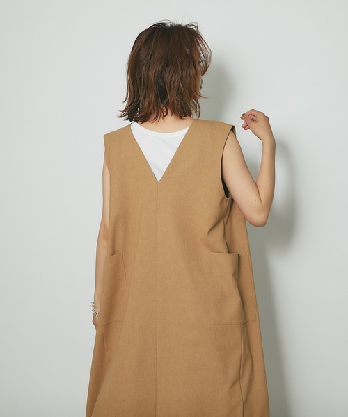 RIVE DROITE（リヴドロワ）の「マルチWAY釦ジャンスカワンピース（ワンピース・レディース・ブラック/ベージュ・FREE）」の15枚目の写真