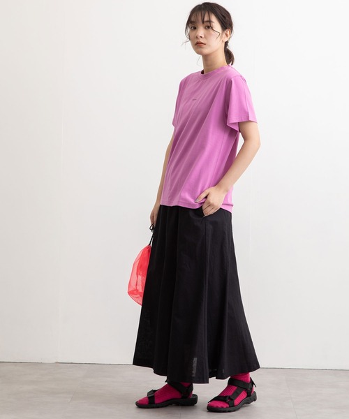 POU DOU DOU(プードゥドゥ)の「VINGT-TROIS刺繍Tee(Tシャツ/カットソー・レディース・ブラック/オフホワイト/ピンク/ターコイズブルー/キャメル・3)」の11枚目の写真