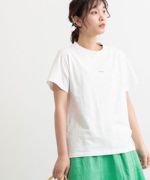 POU DOU DOU(プードゥドゥ)の「VINGT-TROIS刺繍Tee(Tシャツ/カットソー・レディース・ブラック/オフホワイト/ピンク/ターコイズブルー/キャメル・3)」の20枚目の写真