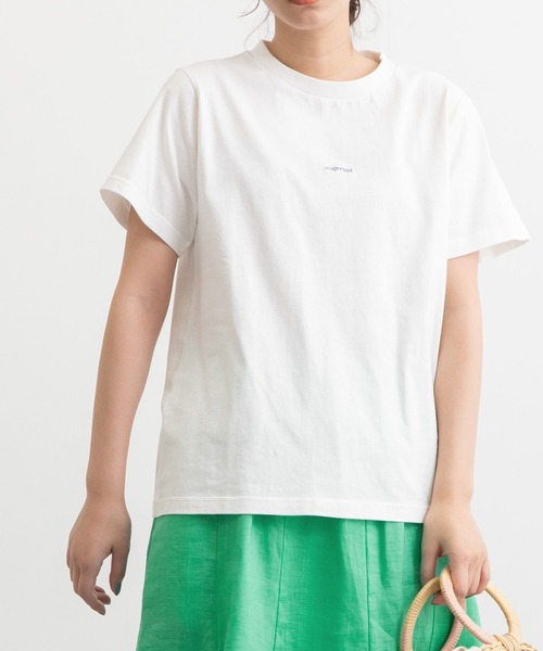 POU DOU DOU(プードゥドゥ)の「VINGT-TROIS刺繍Tee(Tシャツ/カットソー・レディース・ブラック/オフホワイト/ピンク/ターコイズブルー/キャメル・3)」の22枚目の写真