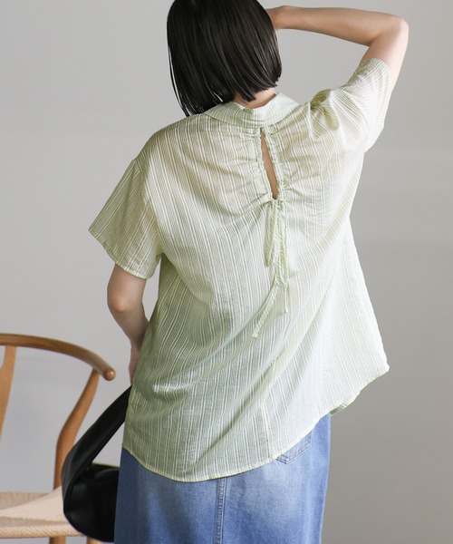 MOGA / モガ エアリーコットンストライプデザインシャツ エアリーコットンストライプデザインシャツ｜BIGI online store