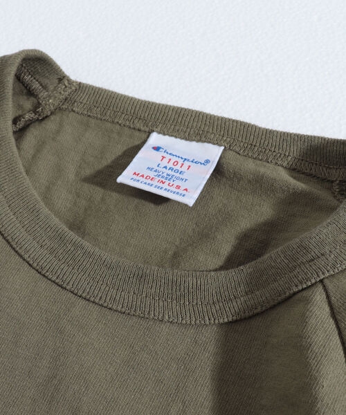 Champion（チャンピオン）の「【WEB限定】【Champion/チャンピオン】ビッグシルエットラグランハーフスリーブTee（Tシャツ/カットソー・メンズ・パープル/レッド/オリーブ・LARGE）」の14枚目の写真