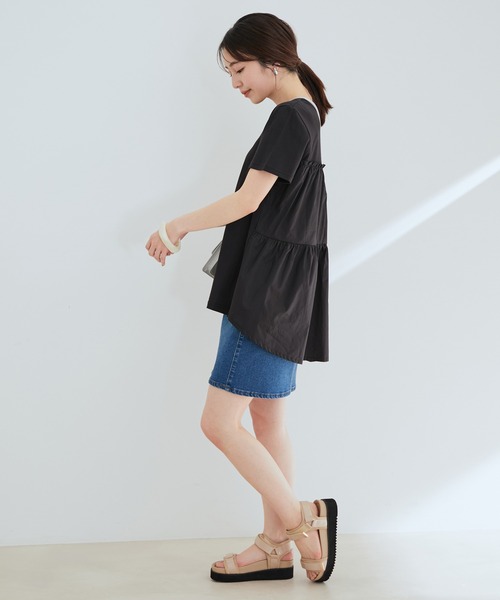 VIS（ビス）の「【エコテックス(R)】 デニムミニスカート【sustainable】（デニムスカート・レディース・ネイビー/ブルー系その他4・M/S）」の7枚目の写真