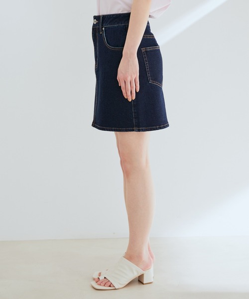 VIS（ビス）の「【エコテックス(R)】 デニムミニスカート【sustainable】（デニムスカート・レディース・ネイビー/ブルー系その他4・M/S）」の15枚目の写真
