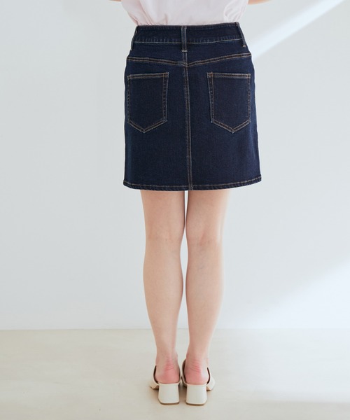 VIS（ビス）の「【エコテックス(R)】 デニムミニスカート【sustainable】（デニムスカート・レディース・ネイビー/ブルー系その他4・M/S）」の16枚目の写真