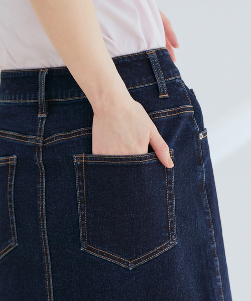 VIS（ビス）の「【エコテックス(R)】 デニムミニスカート【sustainable】（デニムスカート・レディース・ネイビー/ブルー系その他4・M/S）」の20枚目の写真