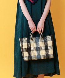 SLOBE IENA | 【LETRA/レトラ】 MERCADO 3COL CHECK ハンドバッグ(ハンドバッグ)