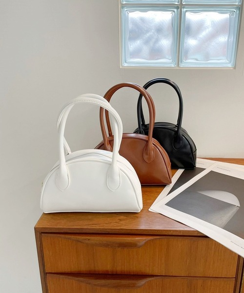 Heather（ヘザー）の「HEプレーンボストン　285049（ボストンバッグ・レディース・ブラック/ブラウン/アイボリー・ONE SIZE）」の4枚目の写真