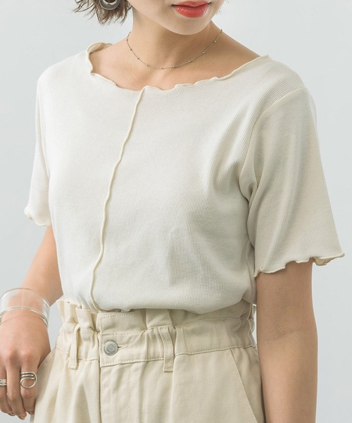 RETRO GIRL（レトロガール）の「テレコメロウアソートTee（Tシャツ/カットソー・レディース・ブラック/オフホワイト/イエロー/ブルー系その他3/ピンク系その他3・FREE）」の2枚目の写真