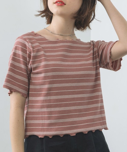 RETRO GIRL（レトロガール）の「テレコメロウアソートTee（Tシャツ/カットソー・レディース・ブラック/オフホワイト/イエロー/ブルー系その他3/ピンク系その他3・FREE）」の5枚目の写真