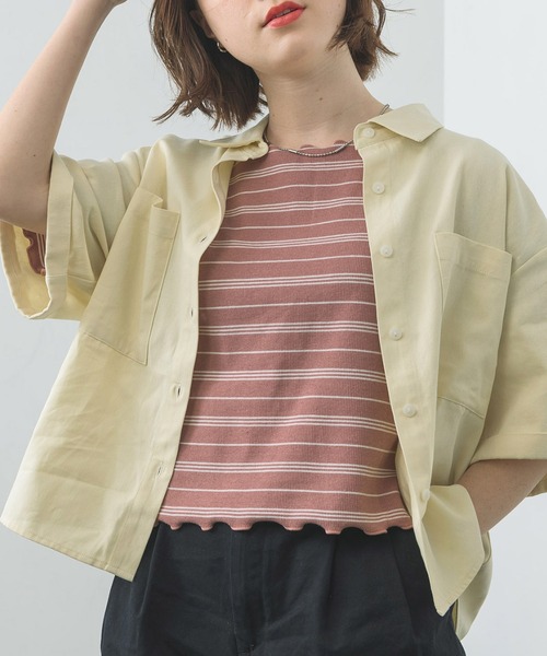 RETRO GIRL（レトロガール）の「テレコメロウアソートTee（Tシャツ/カットソー・レディース・ブラック/オフホワイト/イエロー/ブルー系その他3/ピンク系その他3・FREE）」の10枚目の写真