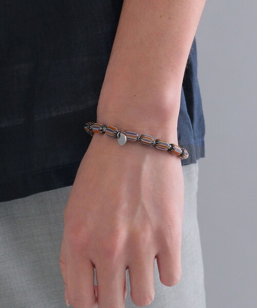 SHIPS(シップス)の「SHIPS: シェブロン ビーズ ブレスレット(ブレスレット・メンズ・グリーン/ブルー/オレンジ・ONE SIZE)」の1枚目の写真