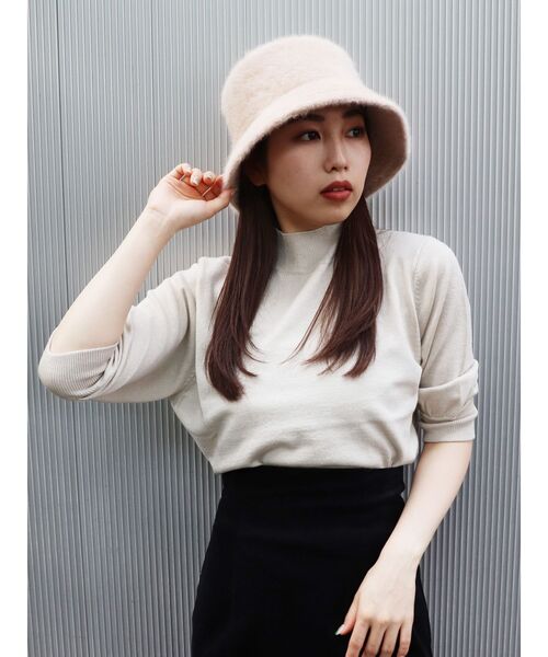 MURUA（ムルーア）の「ハーフスリーブパフニット（ニット/セーター・レディース・ブラック/オレンジ/グリーン/アイボリー・FREE）」の2枚目の写真