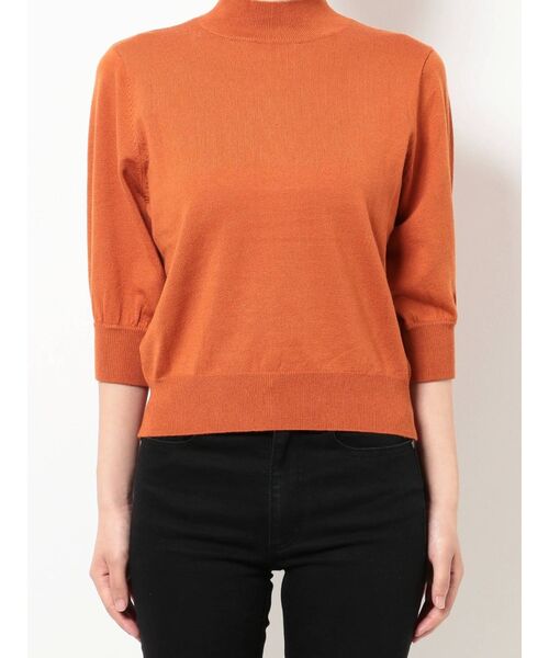 MURUA（ムルーア）の「ハーフスリーブパフニット（ニット/セーター・レディース・ブラック/オレンジ/グリーン/アイボリー・FREE）」の5枚目の写真