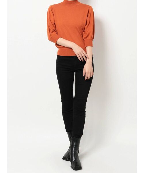 MURUA（ムルーア）の「ハーフスリーブパフニット（ニット/セーター・レディース・ブラック/オレンジ/グリーン/アイボリー・FREE）」の11枚目の写真