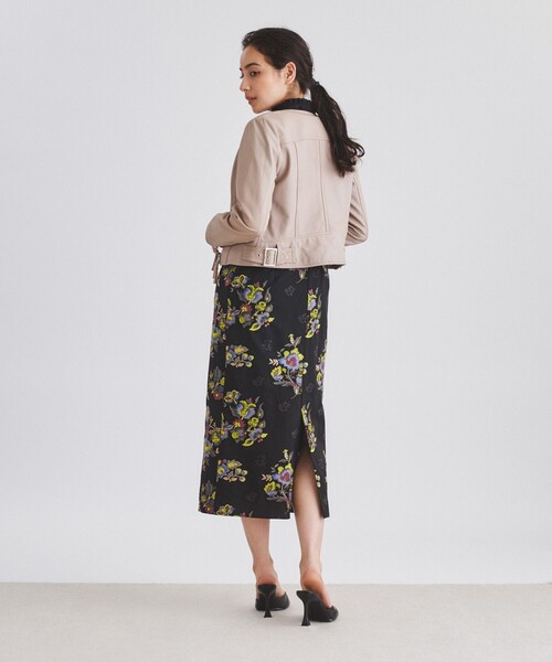 GRACE CONTINENTAL（グレースコンチネンタル）の「ライダースショートジャケット（ライダースジャケット・レディース・ブラック/ベージュ/ピンク・36/38）」の5枚目の写真