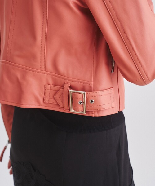 GRACE CONTINENTAL（グレースコンチネンタル）の「ライダースショートジャケット（ライダースジャケット・レディース・ブラック/ベージュ/ピンク・36/38）」の20枚目の写真