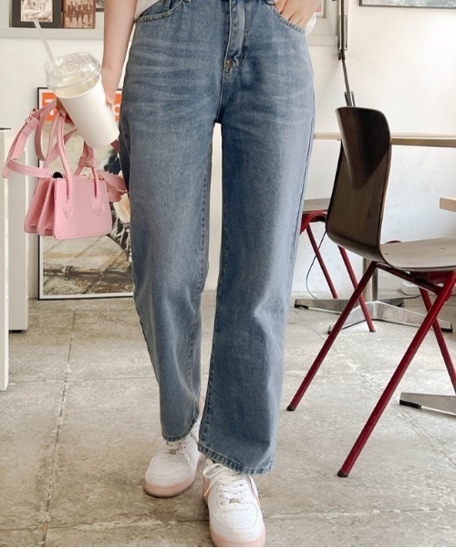 SONA(ソナ)の「SONYUNARA ウォッシングデニムパンツ(デニムパンツ・レディース・ブラック/ブルー・SMALL/MEDIUM/LARGE)」の2枚目の写真