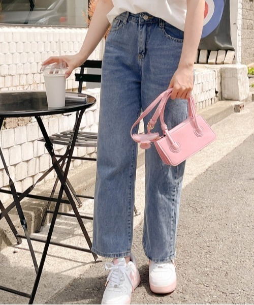 SONA(ソナ)の「SONYUNARA ウォッシングデニムパンツ(デニムパンツ・レディース・ブラック/ブルー・SMALL/MEDIUM/LARGE)」の7枚目の写真