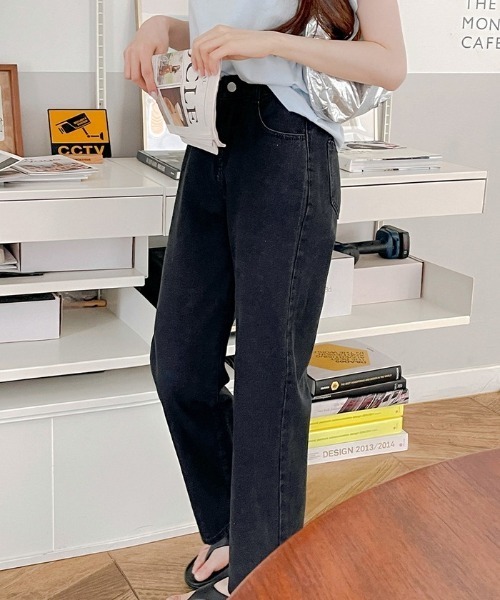 SONA(ソナ)の「SONYUNARA ウォッシングデニムパンツ(デニムパンツ・レディース・ブラック/ブルー・SMALL/MEDIUM/LARGE)」の10枚目の写真