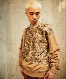 TAUPE | TAUPE/トープ/ブロッキングジャガードルーズスウェット(スウェット)