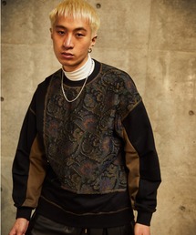 TAUPE | TAUPE/トープ/ブロッキングジャガードルーズスウェット(スウェット)