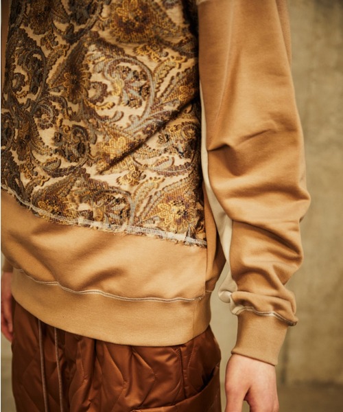 TAUPE（トープ）の「TAUPE/トープ/ブロッキングジャガードルーズスウェット（スウェット・メンズ・ブラック/ベージュ・1/2）」の11枚目の写真