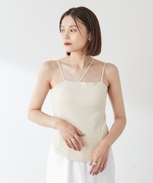 Omekashi | 【earthy_】オーガニックコットンカップ付き3ストラップキャミソール(キャミソール)