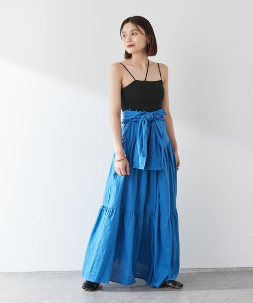 Omekashi（オメカシ）の「【earthy_】オーガニックコットンカップ付き3ストラップキャミソール（キャミソール・レディース・オフホワイト/モカ/ブラック/ブラウン・S/M）」の12枚目の写真