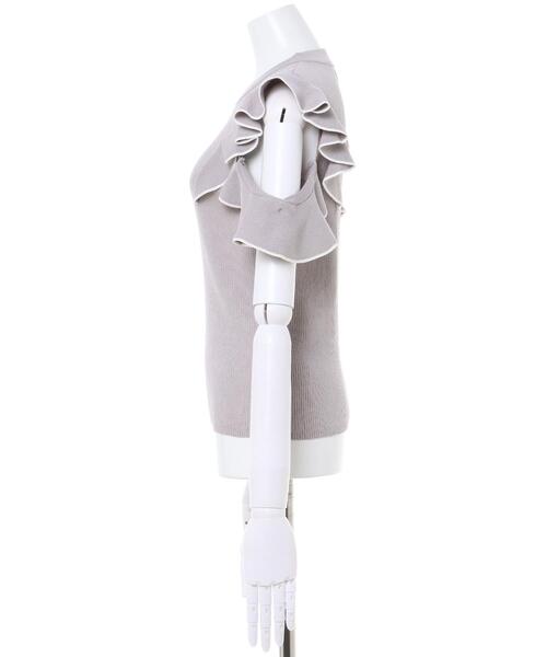 INGNI(イング)の「肩開き配色フリルニット(ニット/セーター・レディース・ホワイト×ブラック/ブラック×ホワイト/グレー系その他/ピンク系2・M)」の22枚目の写真