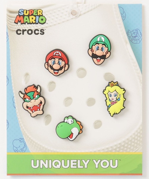 crocs(クロックス)の「crocs Jibbitz Super Mario 5 Pack / クロックス ジビッツ スーパー マリオ マリオ 5 pk(シューズアクセサリー・レディース・マルチ・FREE)」の1枚目の写真