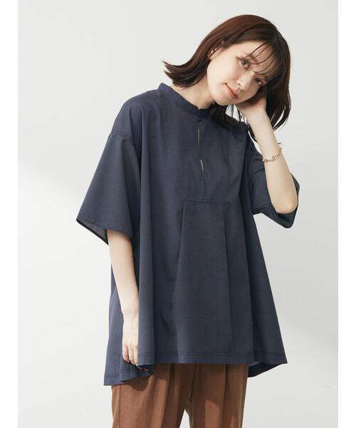 Green Parks(グリーンパークス)の「ビブヨーク切替ブラウス*(シャツ/ブラウス・レディース・ブラック/ストライプ/ホワイト系その他2/テラコッタ・FREE)」の18枚目の写真