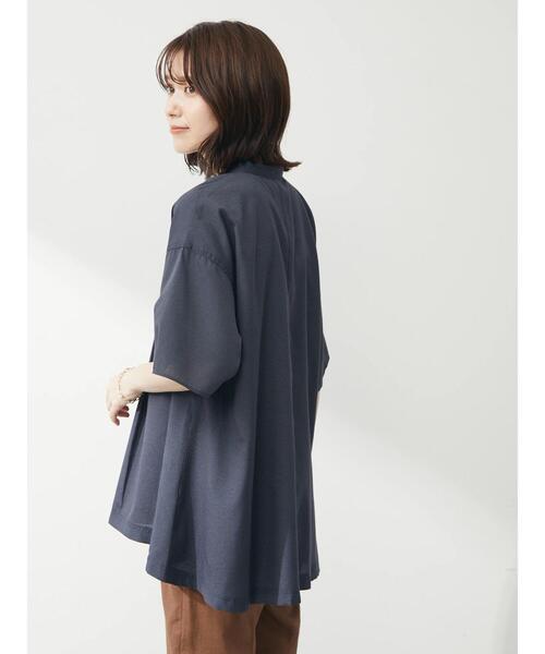 Green Parks(グリーンパークス)の「ビブヨーク切替ブラウス*(シャツ/ブラウス・レディース・ブラック/ストライプ/ホワイト系その他2/テラコッタ・FREE)」の15枚目の写真