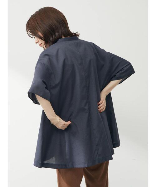 Green Parks(グリーンパークス)の「ビブヨーク切替ブラウス*(シャツ/ブラウス・レディース・ブラック/ストライプ/ホワイト系その他2/テラコッタ・FREE)」の22枚目の写真