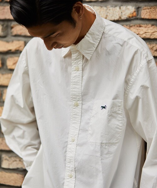 TOWNCRAFT（タウンクラフト）の「TOWN CRAFT/タウンクラフト レギュラーカラー リラックスシャツ/ワンポイント（シャツ/ブラウス・メンズ・ホワイト/ライトグレー/ブルー/ネイビー/ブルー系その他・SMALL/MEDIUM/LARGE）」の9枚目の写真