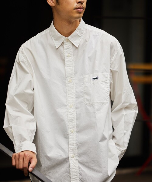 TOWNCRAFT（タウンクラフト）の「TOWN CRAFT/タウンクラフト レギュラーカラー リラックスシャツ/ワンポイント（シャツ/ブラウス・メンズ・ホワイト/ライトグレー/ブルー/ネイビー/ブルー系その他・SMALL/MEDIUM/LARGE）」の10枚目の写真