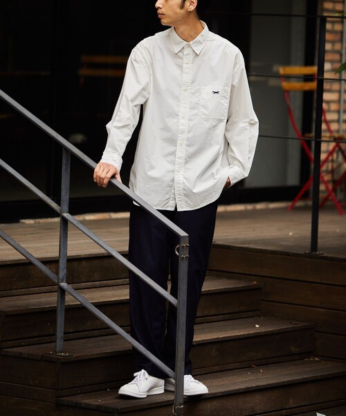 TOWNCRAFT（タウンクラフト）の「TOWN CRAFT/タウンクラフト レギュラーカラー リラックスシャツ/ワンポイント（シャツ/ブラウス・メンズ・ホワイト/ライトグレー/ブルー/ネイビー/ブルー系その他・SMALL/MEDIUM/LARGE）」の11枚目の写真