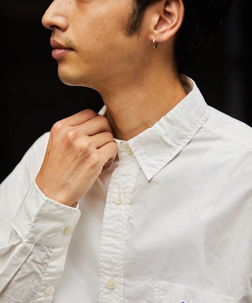 TOWNCRAFT（タウンクラフト）の「TOWN CRAFT/タウンクラフト レギュラーカラー リラックスシャツ/ワンポイント（シャツ/ブラウス・メンズ・ホワイト/ライトグレー/ブルー/ネイビー/ブルー系その他・SMALL/MEDIUM/LARGE）」の14枚目の写真