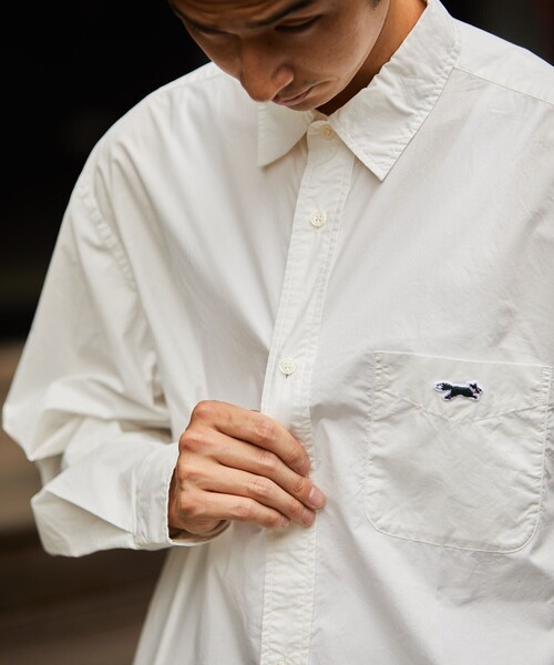 TOWNCRAFT（タウンクラフト）の「TOWN CRAFT/タウンクラフト レギュラーカラー リラックスシャツ/ワンポイント（シャツ/ブラウス・メンズ・ホワイト/ライトグレー/ブルー/ネイビー/ブルー系その他・SMALL/MEDIUM/LARGE）」の16枚目の写真