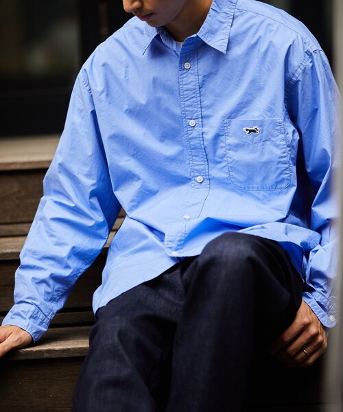 TOWNCRAFT（タウンクラフト）の「TOWN CRAFT/タウンクラフト レギュラーカラー リラックスシャツ/ワンポイント（シャツ/ブラウス・メンズ・ホワイト/ライトグレー/ブルー/ネイビー/ブルー系その他・SMALL/MEDIUM/LARGE）」の20枚目の写真