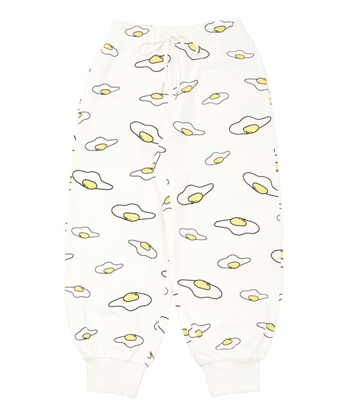 PUNYUS（プニュズ）の「目玉焼き総柄スウェットパンツ（スウェットパンツ・レディース・ホワイト/ブラック・1/2/4/3）」の7枚目の写真