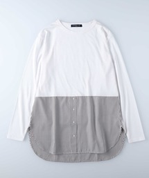 HONEYSUCKLE ROSE | 【HONEYSUCKLE ROSE】裾シャツ切替ロンＴ(Tシャツ/カットソー)