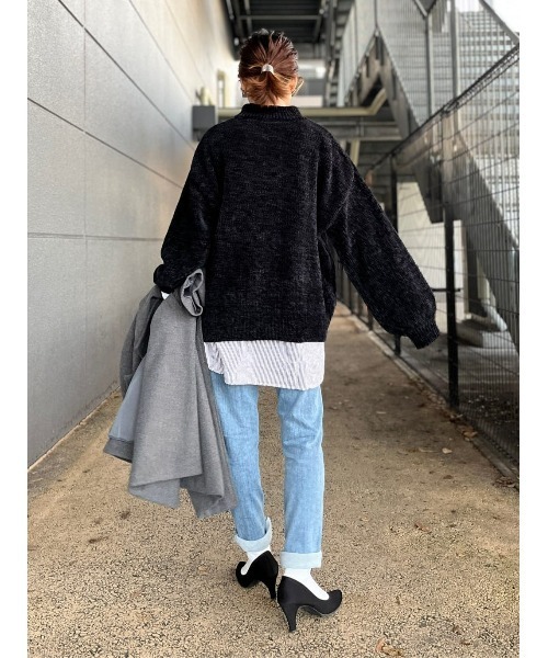 HONEYSUCKLE ROSE(ハニーサックルローズ)の「【HONEYSUCKLE ROSE】裾シャツ切替ロンT(Tシャツ/カットソー・レディース・ホワイト/グレー×ホワイト・S/M/L)」の10枚目の写真