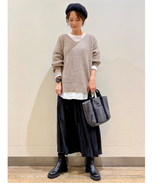 HONEYSUCKLE ROSE(ハニーサックルローズ)の「【HONEYSUCKLE ROSE】裾シャツ切替ロンT(Tシャツ/カットソー・レディース・ホワイト/グレー×ホワイト・S/M/L)」の16枚目の写真